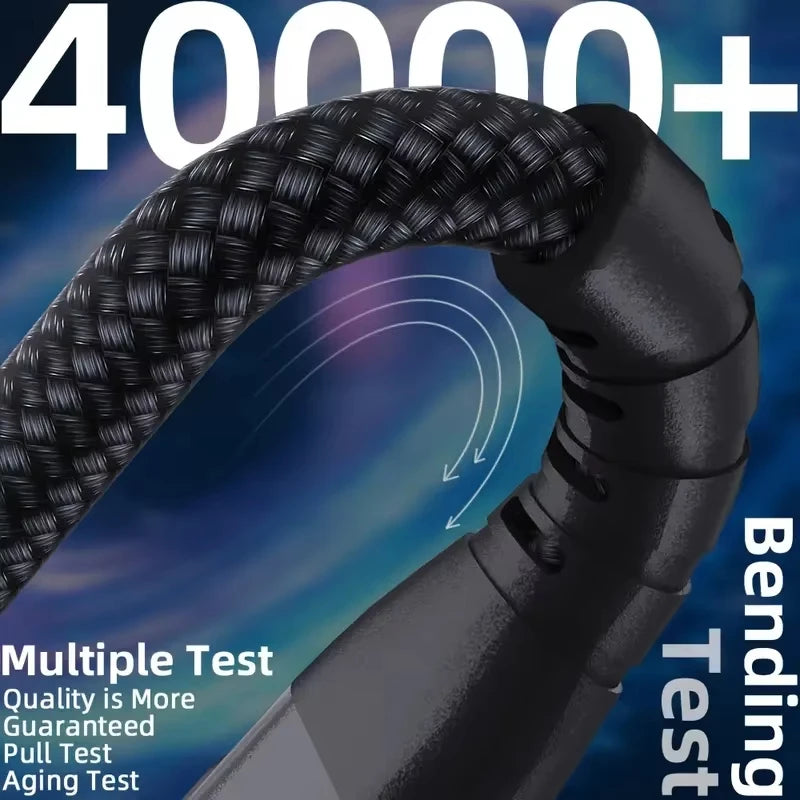 1M 2M 3M 100W USB C to Type C Cord Nylon Braided 5A Max Fast Charging Cable for iPhone 15 16 17 Pro Max for Android Power Cord