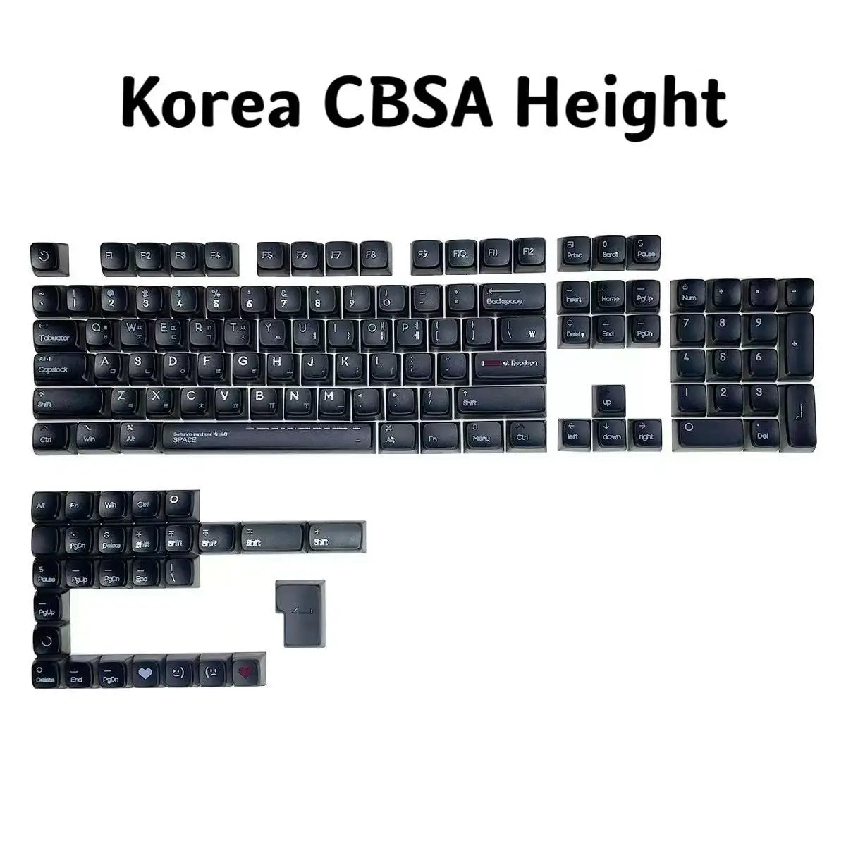 132 Keys Transparent Keycaps with Multi-Language English/ Korea /Russian for Mechanical Keyboard AK820 Pro Clear/ Misty Surface