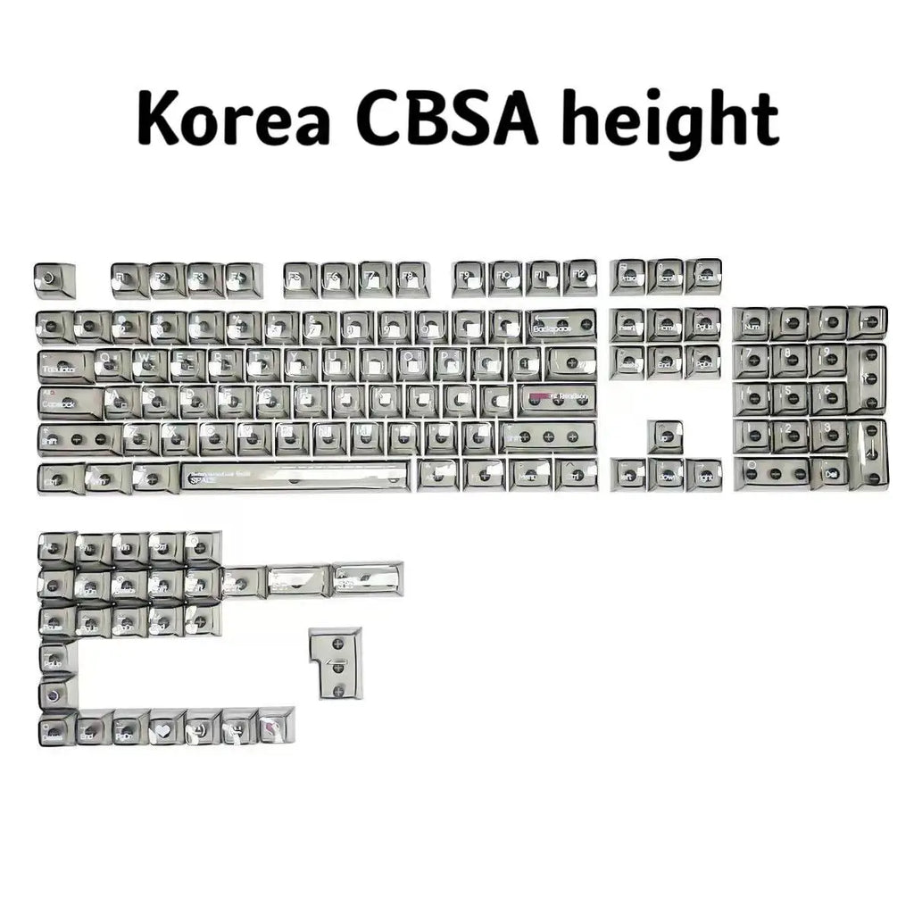 132 Keys Transparent Keycaps with Multi-Language English/ Korea /Russian for Mechanical Keyboard AK820 Pro Clear/ Misty Surface