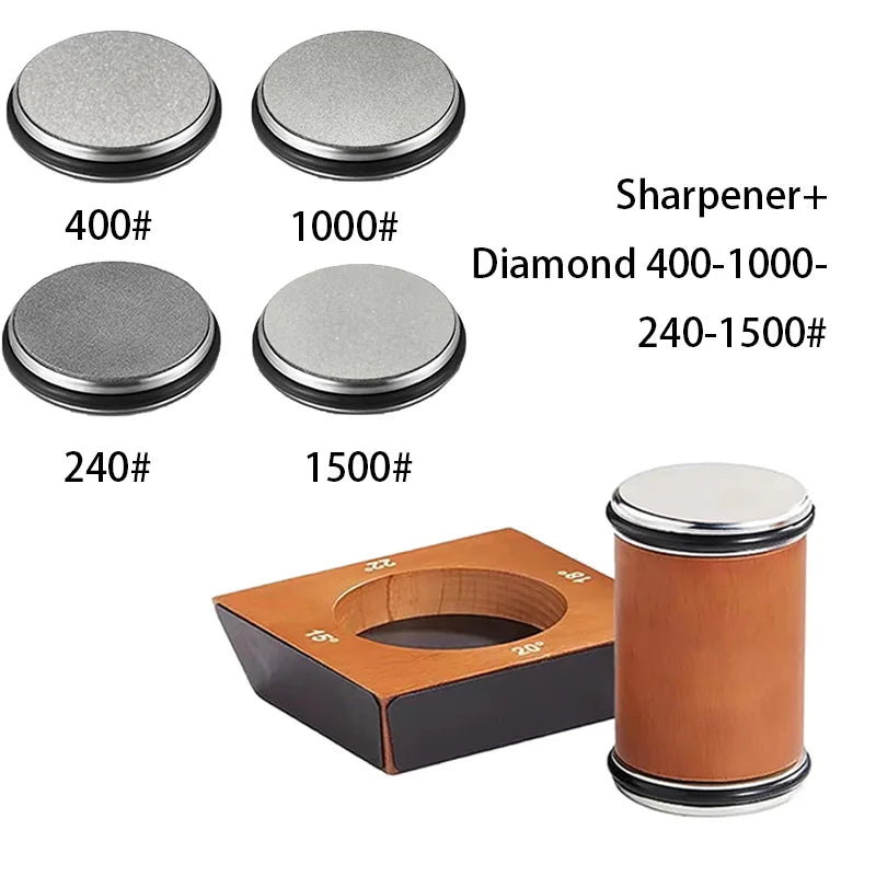 4 Angles Rolling Knife Sharpener Kit For Straight Edge Roller Knife Sharpening With Industry Diamonds Whetstone Chef Knife Set