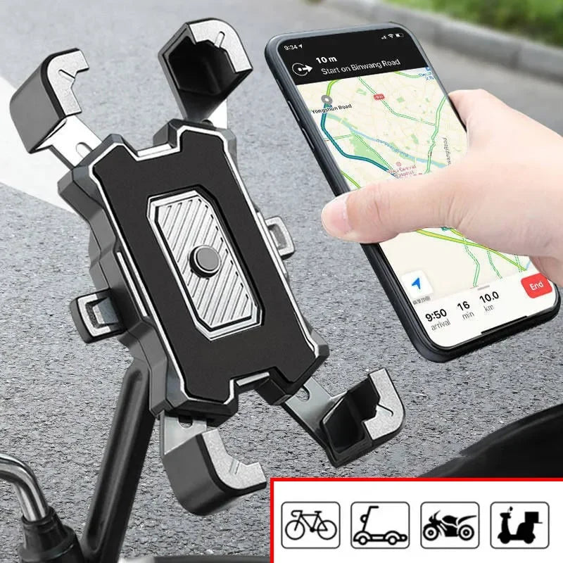 Motorcycle Bike Mount Bracket 360° Rotatable Non-slip Phone Holder for Mountain Bike Moto Cycling Protable Phone Holder Bracket