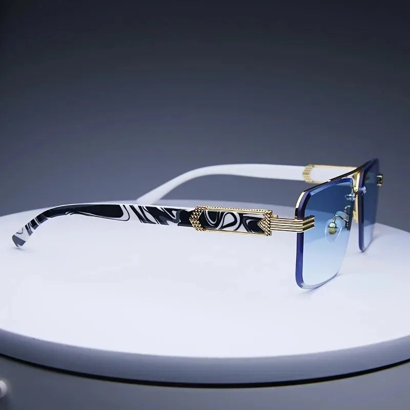 Fashion Rimless Sunglasses Men Women Populare Frameless Sun Glasses Male Female Classic Small Square Summer Traveling Shades