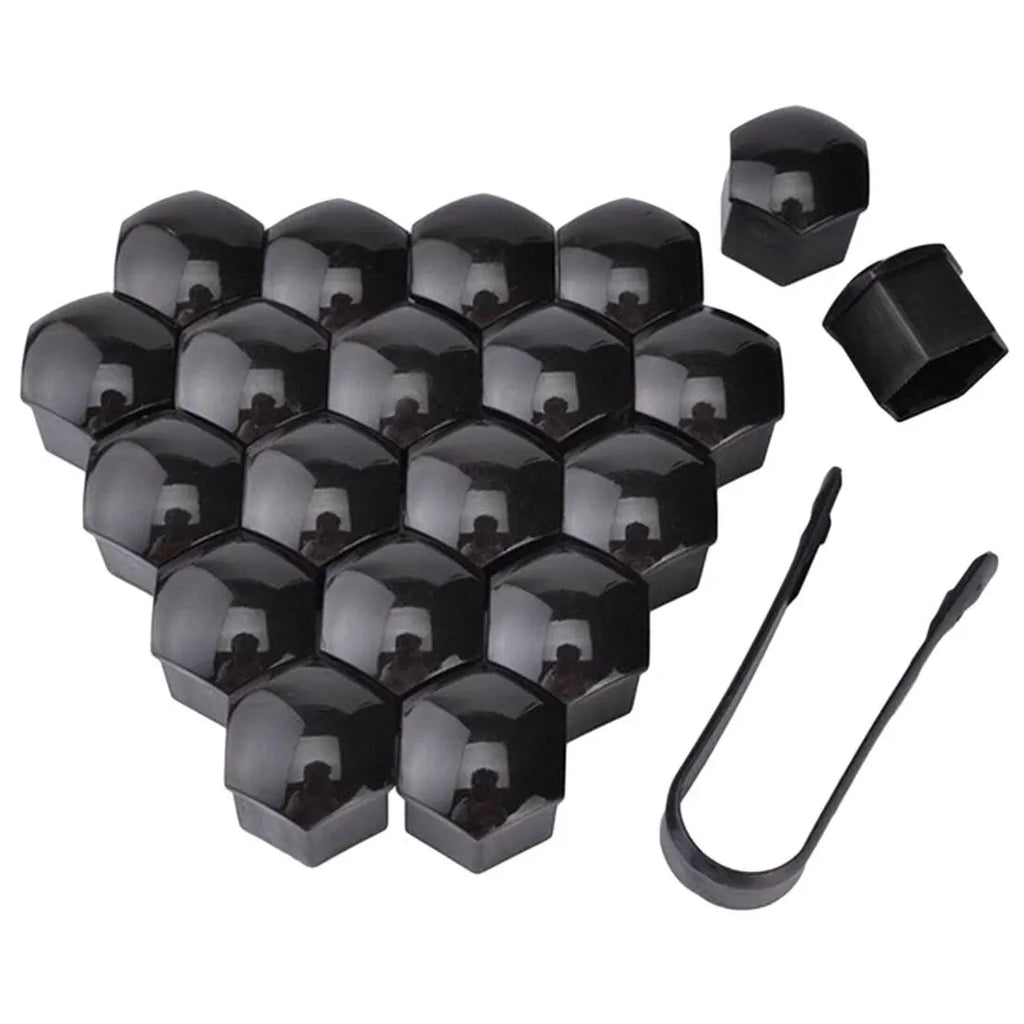 17mm/19mm/21mm 20Pcs Car Wheel Nut Caps Protection Covers Caps Auto Hub Screw Cover Black Car Tire Bolt Nut Cap Tyre Decoration