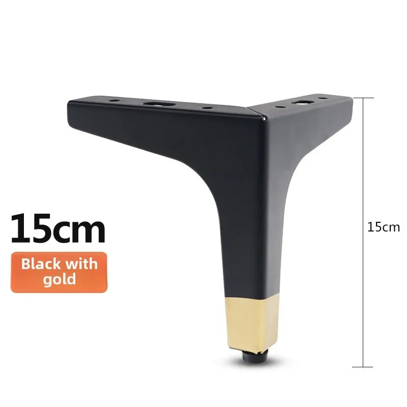 4pcs Modern furniture legs metal gold Black Iron Sofa Feet for Table Bed Chair Desk Dresser Cabinet support Furniture Hardware