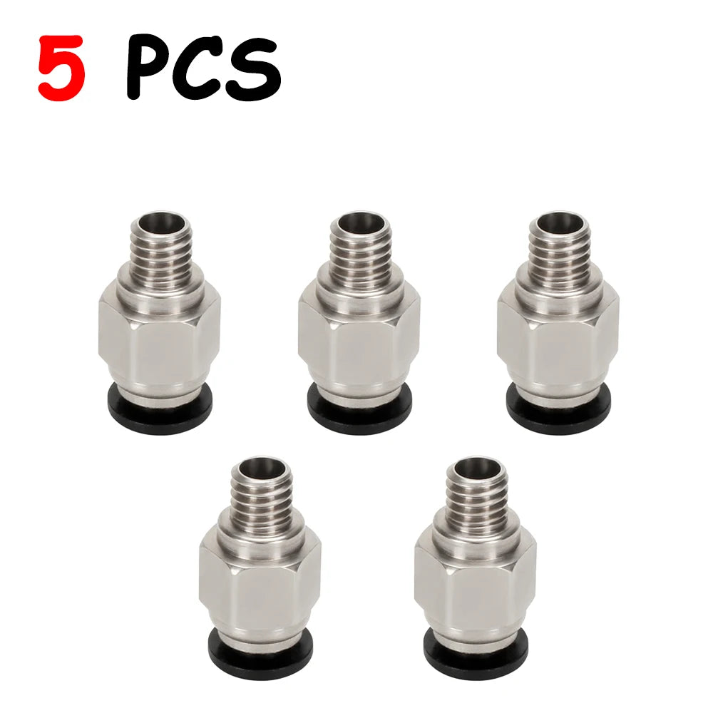 1-10pcs 3d Printer Accessories PC4-M6 Male Straight Pneumatic PTFE Tube Push in Quick Fitting Connector
