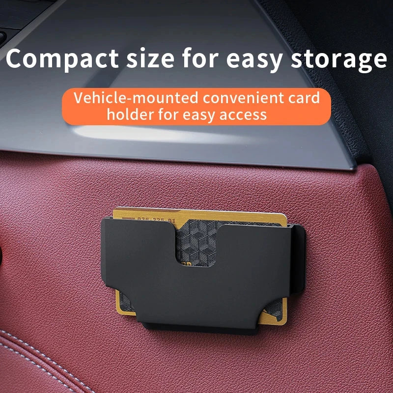 Newest Car Mounted Card Holder Voucher Storage Box Car Refueling High-Speed Card Slot Card Holder Creative Utensils Auto Storage