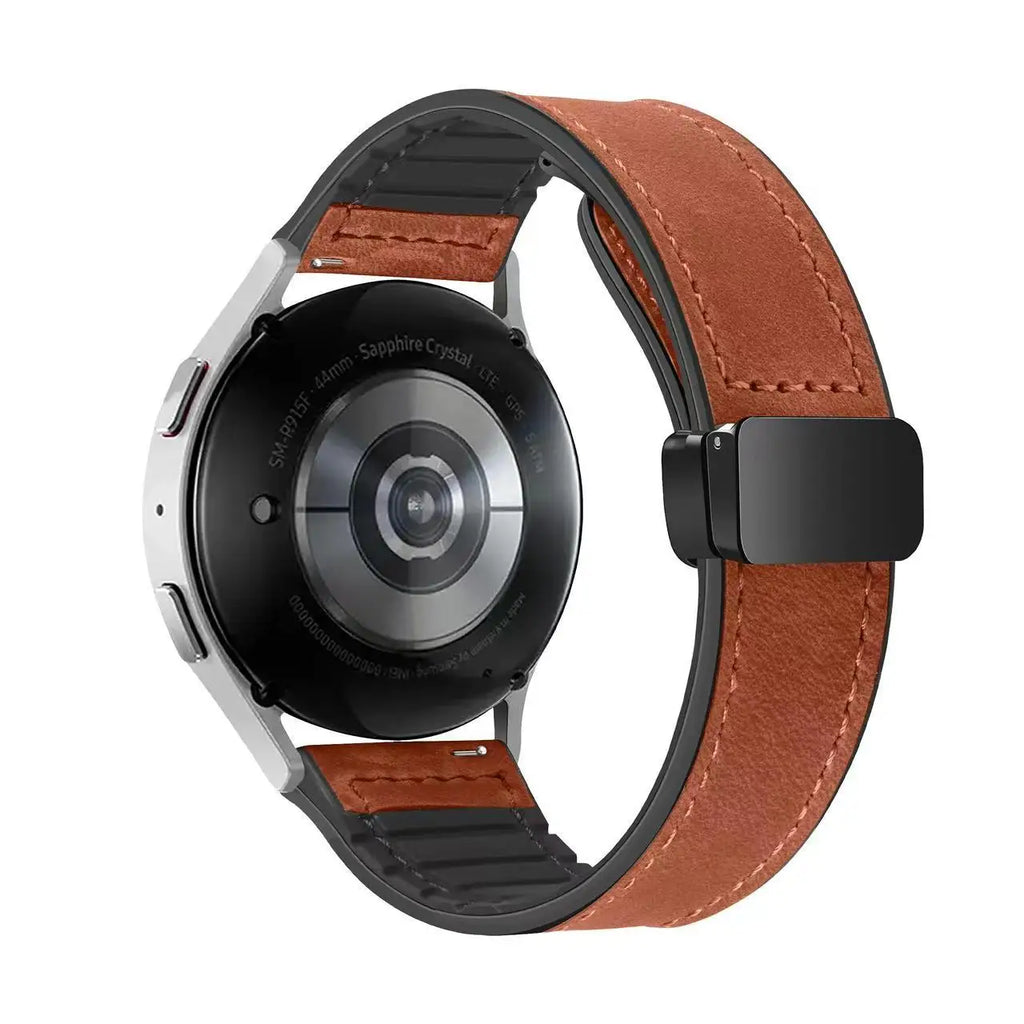 Leather Silicone Strap for Samsung Galaxy Watch 6/5/4 44mm 40mm Watchband 20mm Band Bracelet Galaxy Watch6 Classic 43mm 47mm