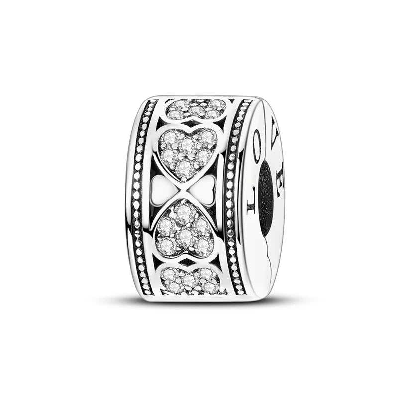 Charms Beads 925 Sterling Silver Tree of Life Peach Heart Sweet Love Charms Fit Pendants Bracelets Necklaces Women Jewelry Gift
