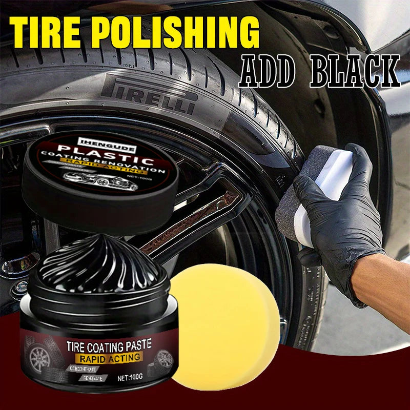Car Interior Scratch Repair Paste - Car Scratch Repair |   Tire Shine Restoration, Black Interior and Dashboard Plastic Surface Restoration