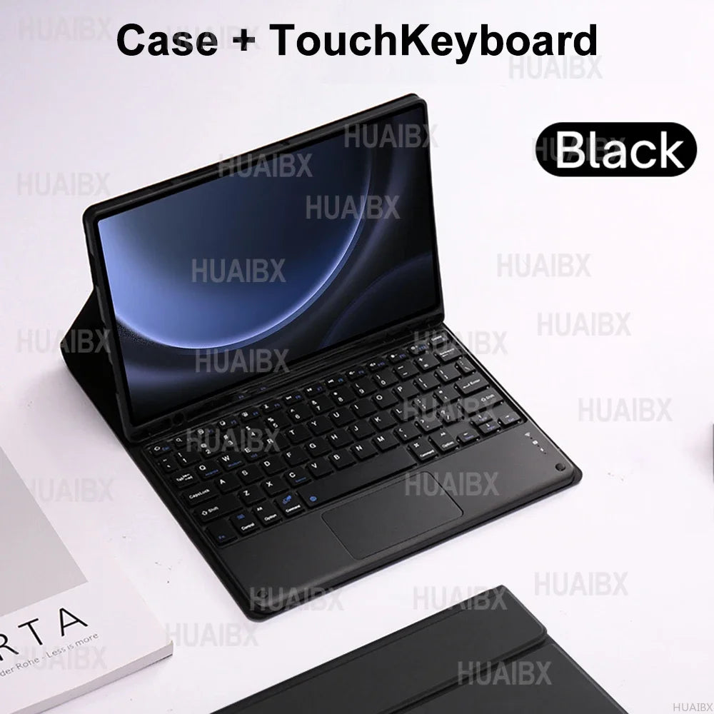 For Samsung Galaxy Tab S9 FE 10.9 Inch Case, Detachable Keyboard for Samsung Tab S9 FE SM-X510/X516B