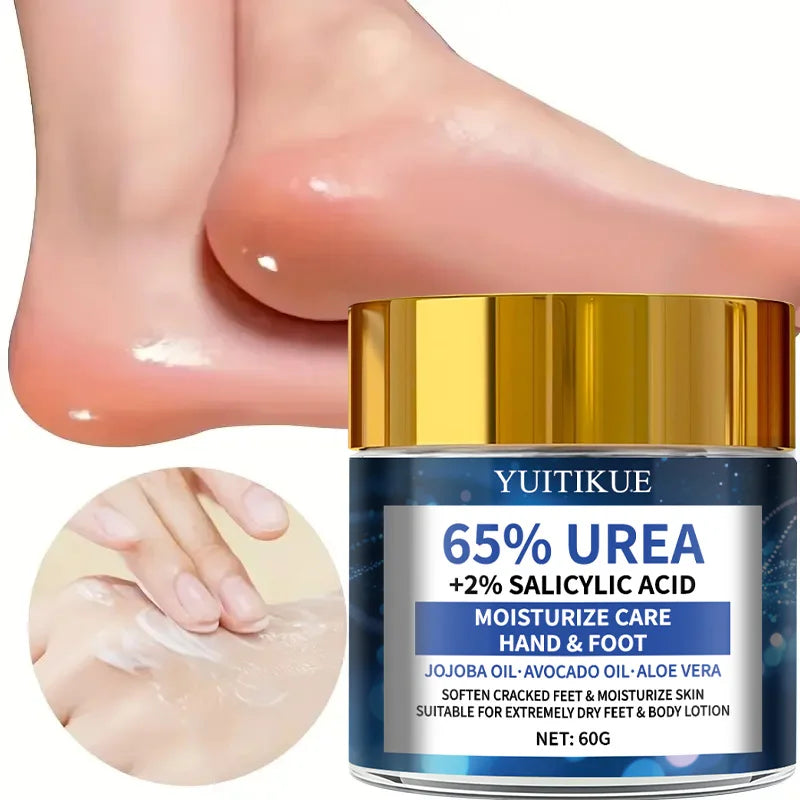 YUITIKUE 65% Urea Foot Cream 60g - 2-Week Cracked Heel Repair, Fast Absorption Non-Greasy, for All Skin Types