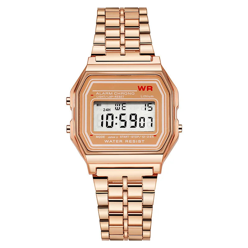 Sports Rose Gold Children Watches for Women Electronic Digital Display Retro Style Alarm Clock Men's Relogio Masculin Reloj