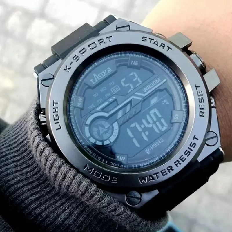 Multifunction Men's Sports Watch Luminous Alarm Clock Men LED Digital Watch Large dial Electronic Wristwatch