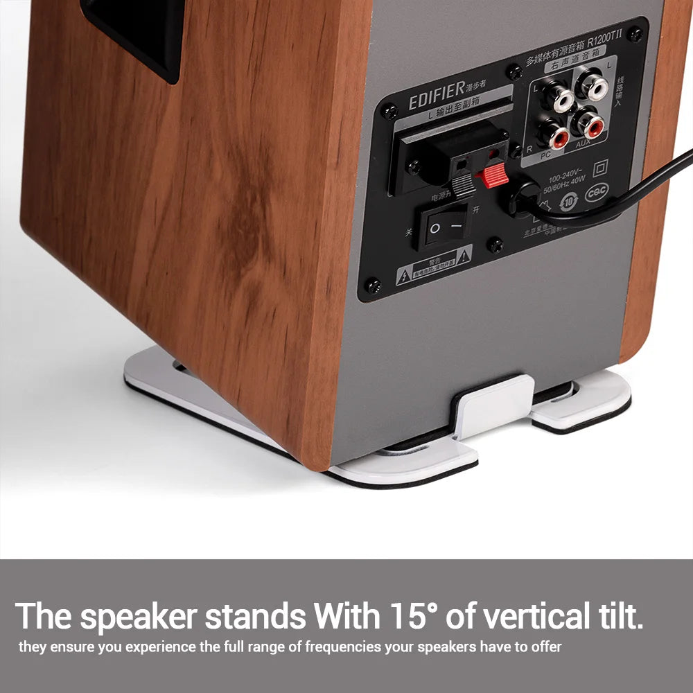 2pcs Desktop Speaker Stands for Medium Bookshelf Speakers & Mid-Size 3”-4” for Edifier R1280DB R1280T Desk Setup Supplies