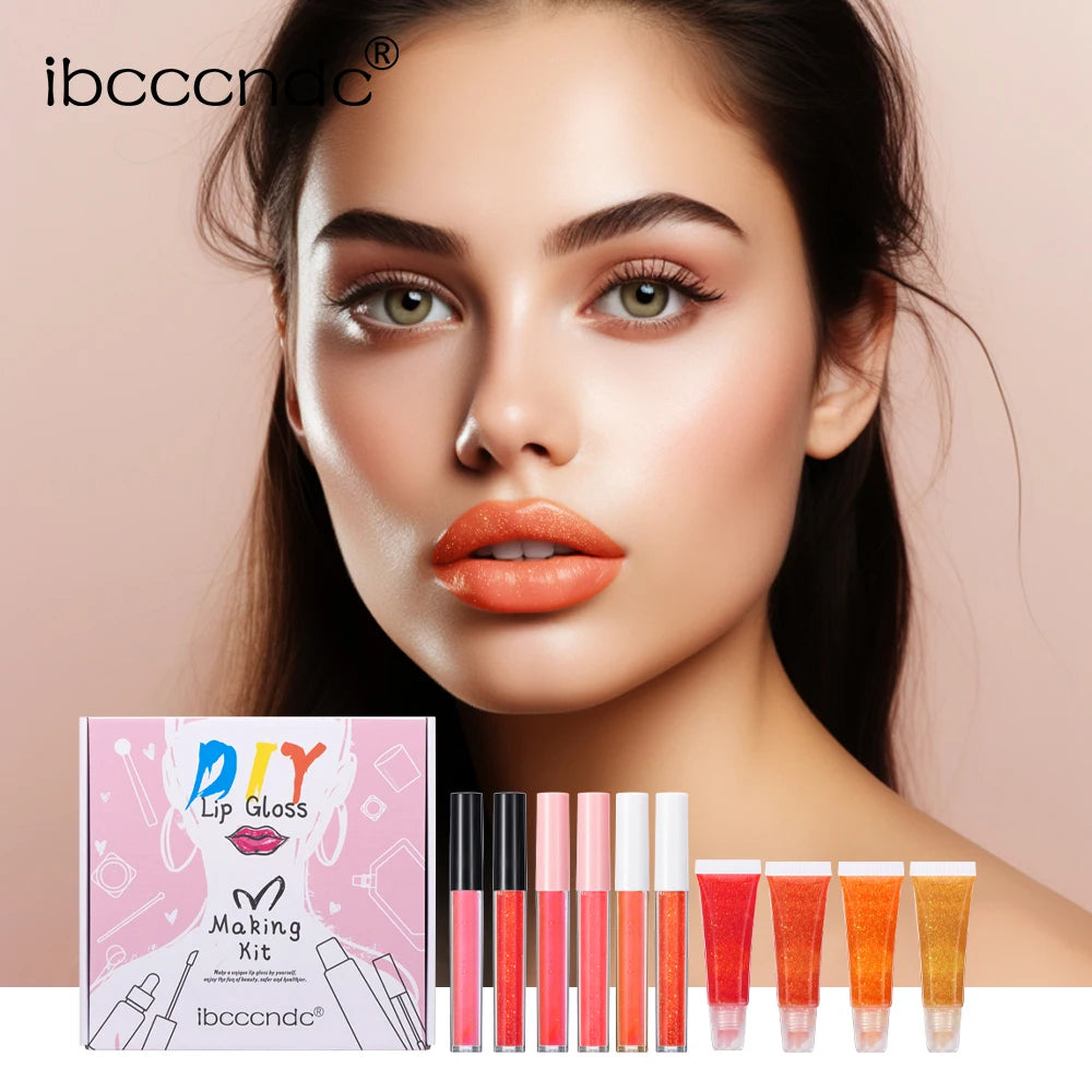 DIY Lip Gloss Making Kit Moisturizing Lip Gloss Base Diy Raw Material Tool Kit Shiny Glitter Lip Tints Glaze Handmade Cosmetic