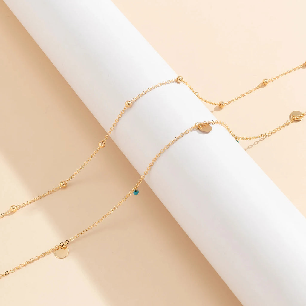 Spring Summer New Boho Minimalism Multilayer Waist Beads Women Fashion Geometric Sequins Belly Chain Sexy Body Chain Jewelry