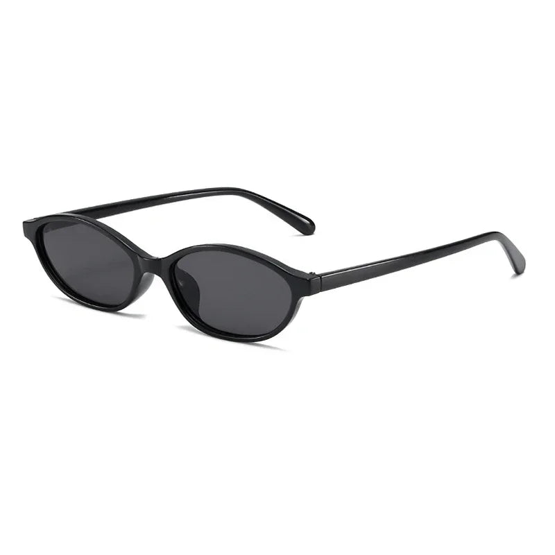 Retro Oval Frame Sunglasses Fashion Personalized Trendy Small Frame Sunglasses Punk Cat Eyes Sunshade Sun Protection Glasses