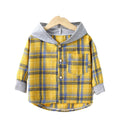 Rainbow Angel Children's Hooded Shirts Kids Clothes Baby Boys Plaid Shirts Coat for Girls Long-Sleeve Jacket Bottoming Clothing