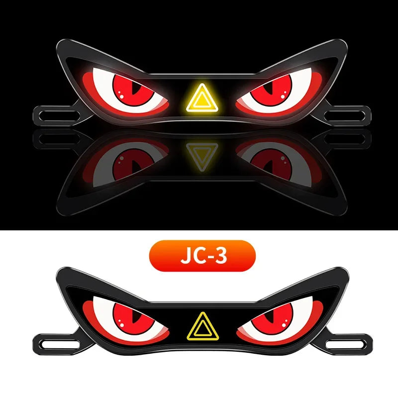 2026 Newest Motorcycle Cool Demon Eye LED License Plate Waterproof Ambient Light Headlight Brake Light Motorcycles Light