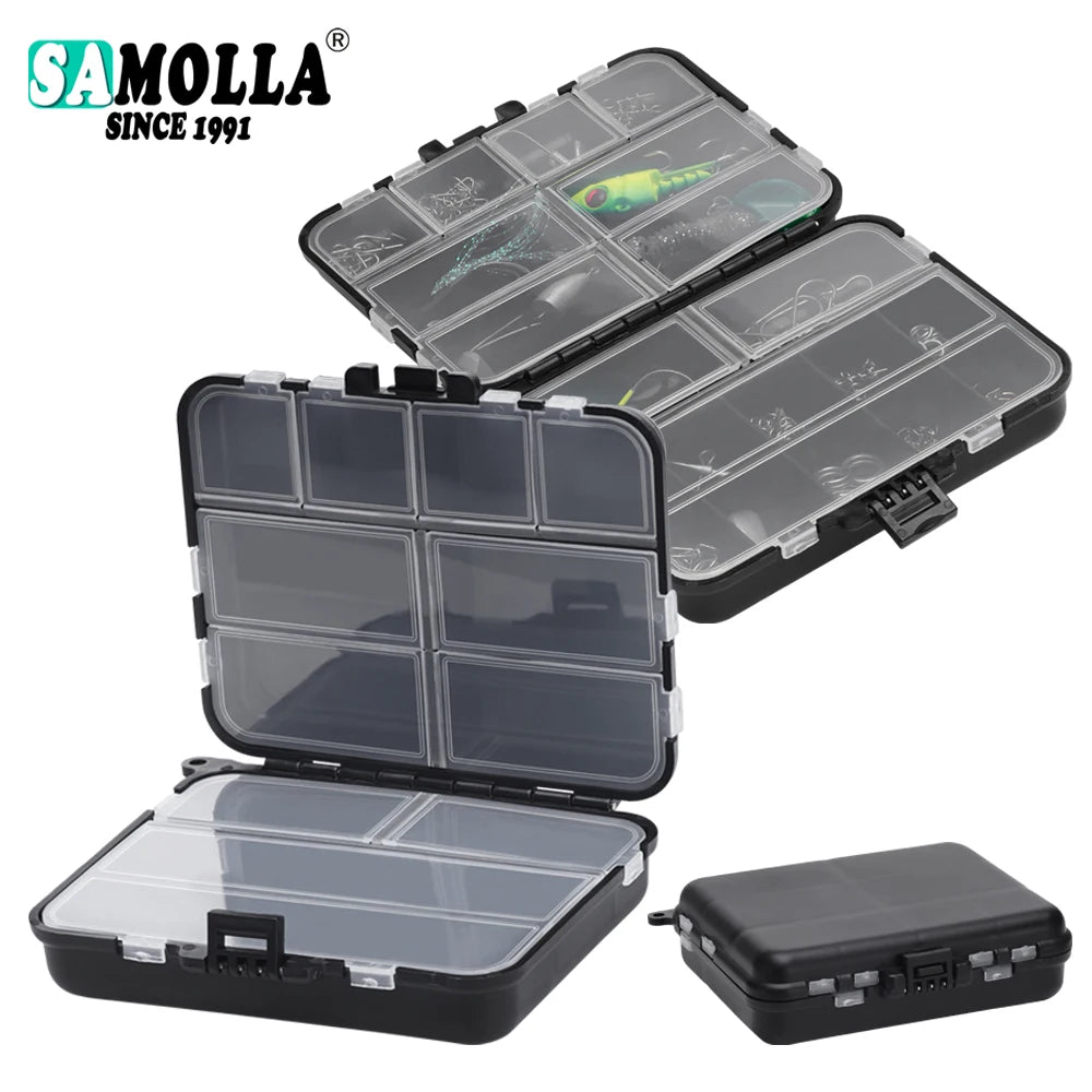 Fishing Tackle Bait Storage Boxes, Portable Double-Sided Lure Hook Organizer, Mini Utility Lures Fishing Box