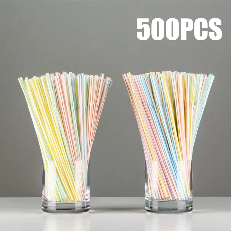 50-3000Pcs Multicolor Kitchen Beverage Straws Rietjes Drinking Straw Cocktail Rietjes Wedding Party Straws Accessories