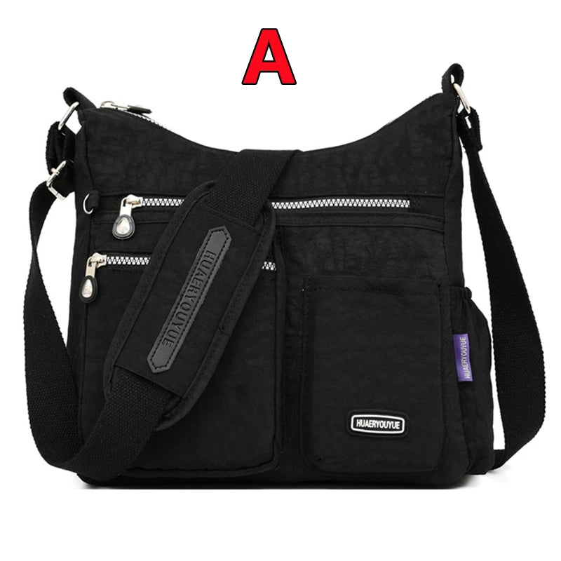 Fashion Women Crossbody Bag Nylon Waterproof Handbag Female Simple Shoulder Bag Travel Large Capacity Messenger Bag Purse Bags