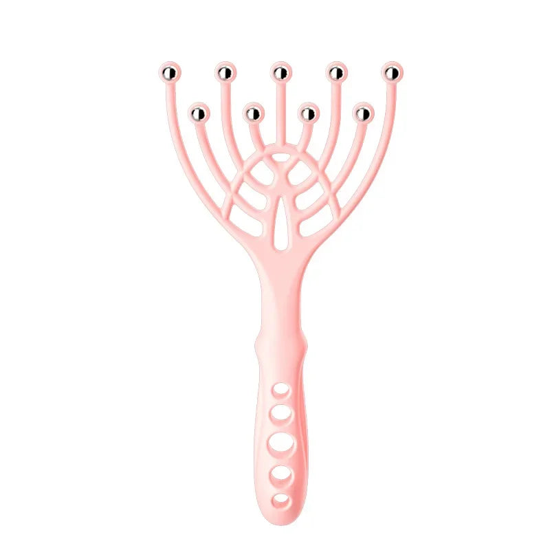 9 Claw Head Massager Scalp Relaxation Roller Ball Soul Extractor Hair Comb Stress Relief