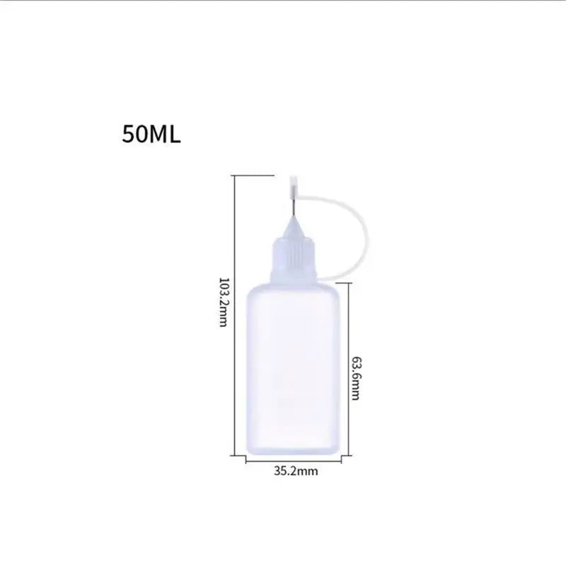 100-5ML Needle Tip Glue Applicator Plastic Bottle Essential Oil Injection Pigment Bottle Mobile Phone Dropper Repair Tool