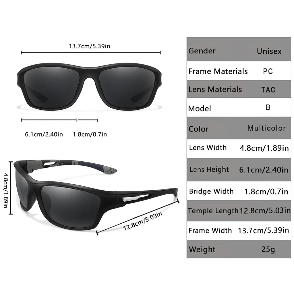 Men's Polarized Fishing Sunglasses Men Women Cycling Driving Hiking Sun Glasses Anti-glare UV400 Eyewear TAC Lens 1 PC