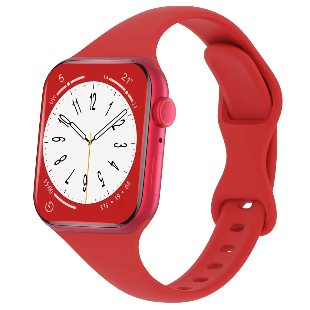 Silicone loop For Apple Watch Band 45mm 44mm 40mm 41mm 49mm Elastic Belt bracelet iWatch series ultra 5/4/3/SE/6/7/8 Strap