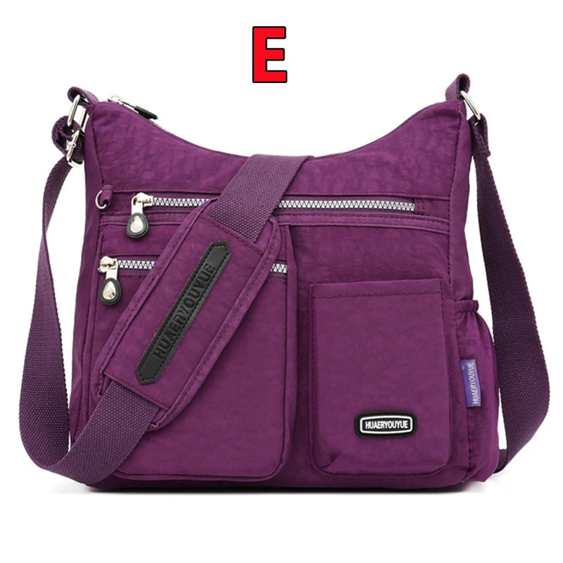 Fashion Women Crossbody Bag Nylon Waterproof Handbag Female Simple Shoulder Bag Travel Large Capacity Messenger Bag Purse Bags