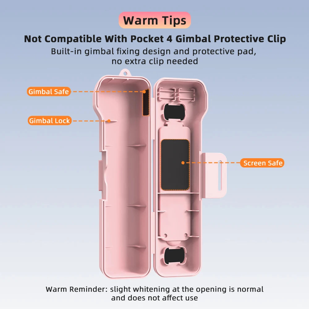 BRDRC Protective Cover for DJI Osmo Pocket 4 Anti Scratch Anti Dust Hard Case With Strap Portable Box