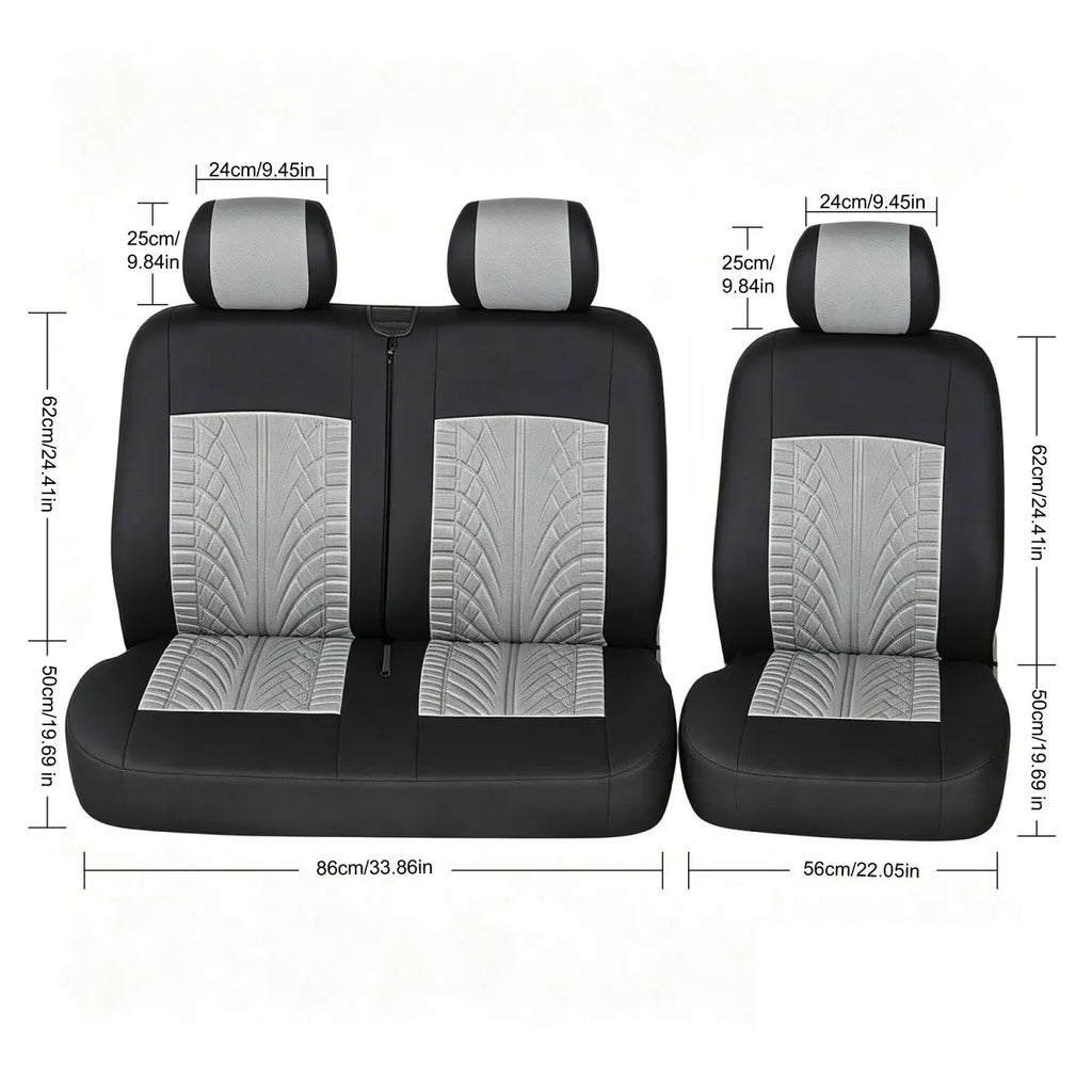 Universal Polyester Fabric Car Seat Covers for Transporter Van Truck - Protector Universal Fit Car Seat Covers