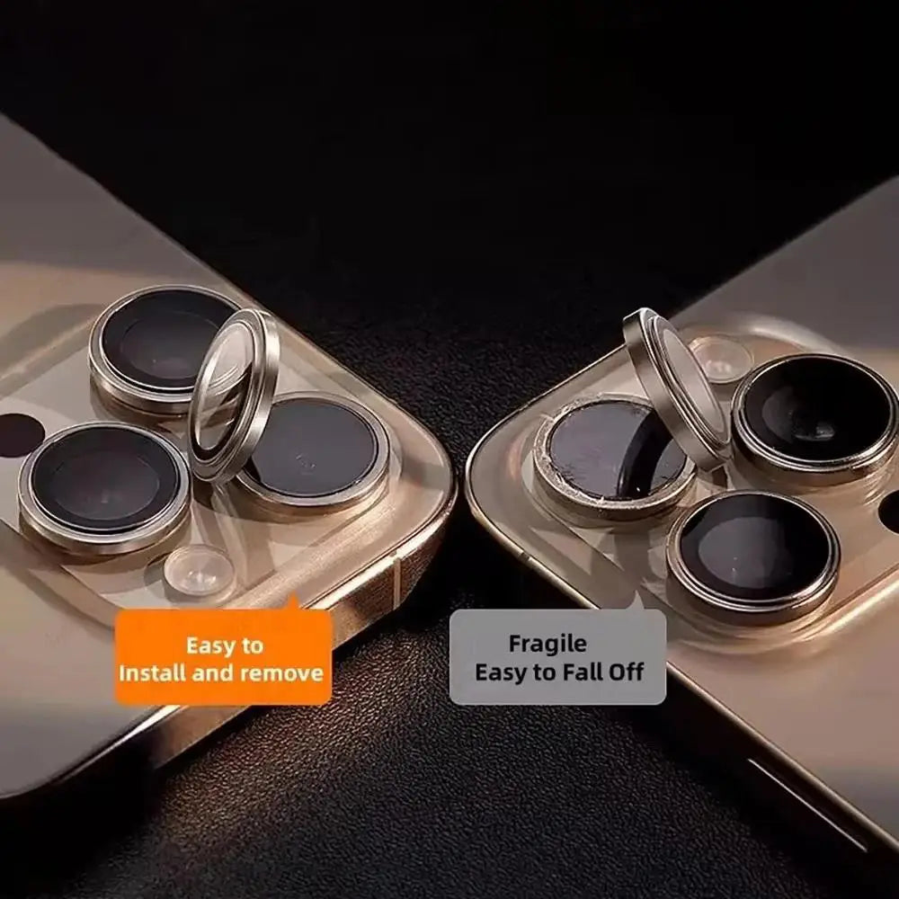 2-3Pcs Camera Lens Protector For IPhone 16 15 11 12 13 14 Pro Max 16 Plus Metal YIj Ring Lens Glass For Iphone 15 16 Pro Max