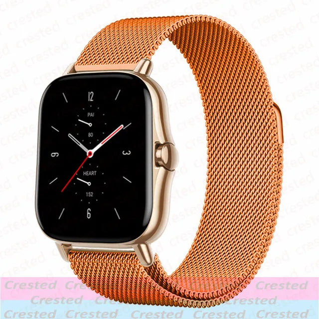 20mm/22mm Milanese band For Amazfit GTS/4/2/3/GTS2 Mini/GTR 47mm/GTR2/4/3/Pro stratos Metal Watch Bracelet Amazfit bip 5 6 strap