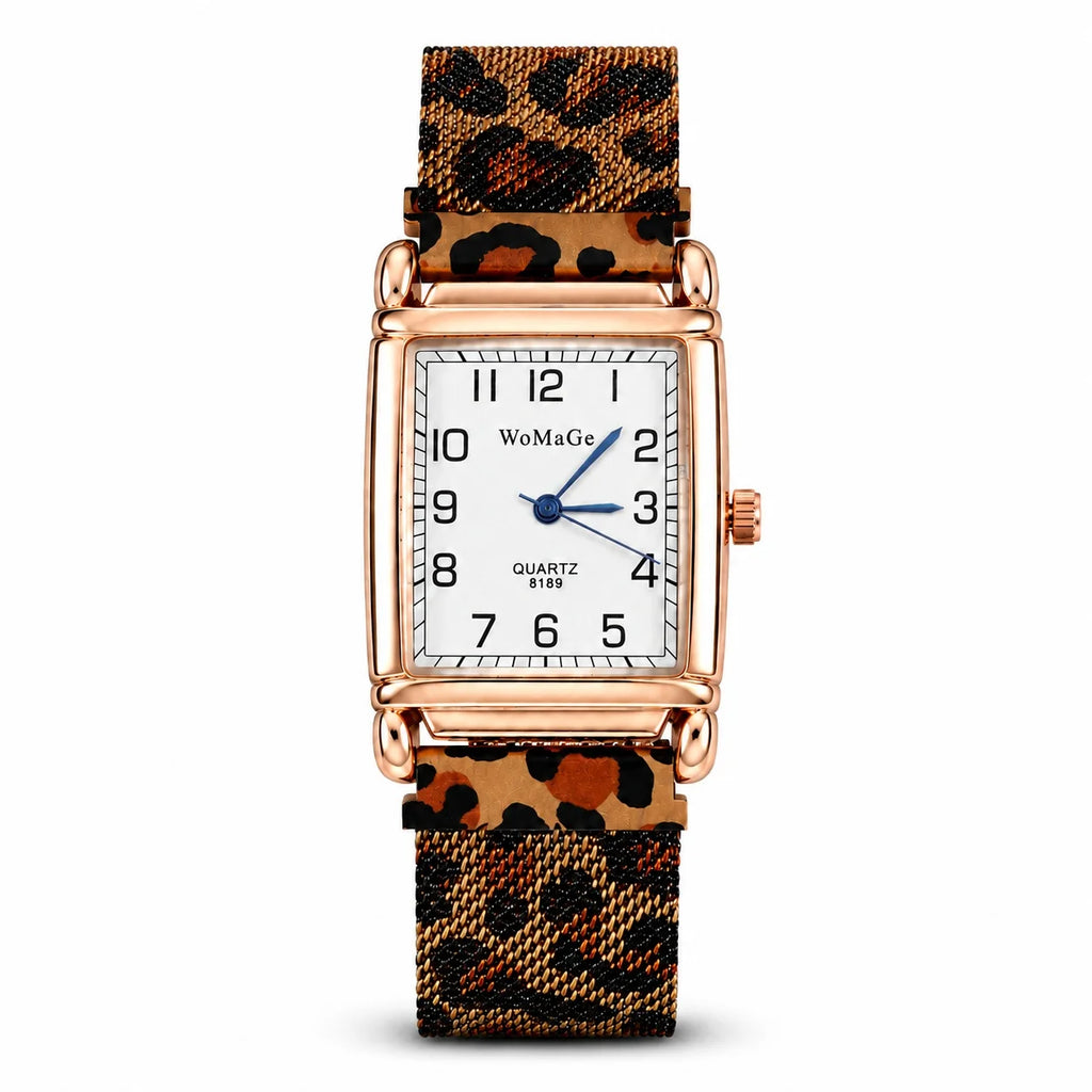 New Watches for Women Square Rose Gold Wrist Watches Fashion Leather Brand Watches Ladies Quartz Watch Clock Montre Femme