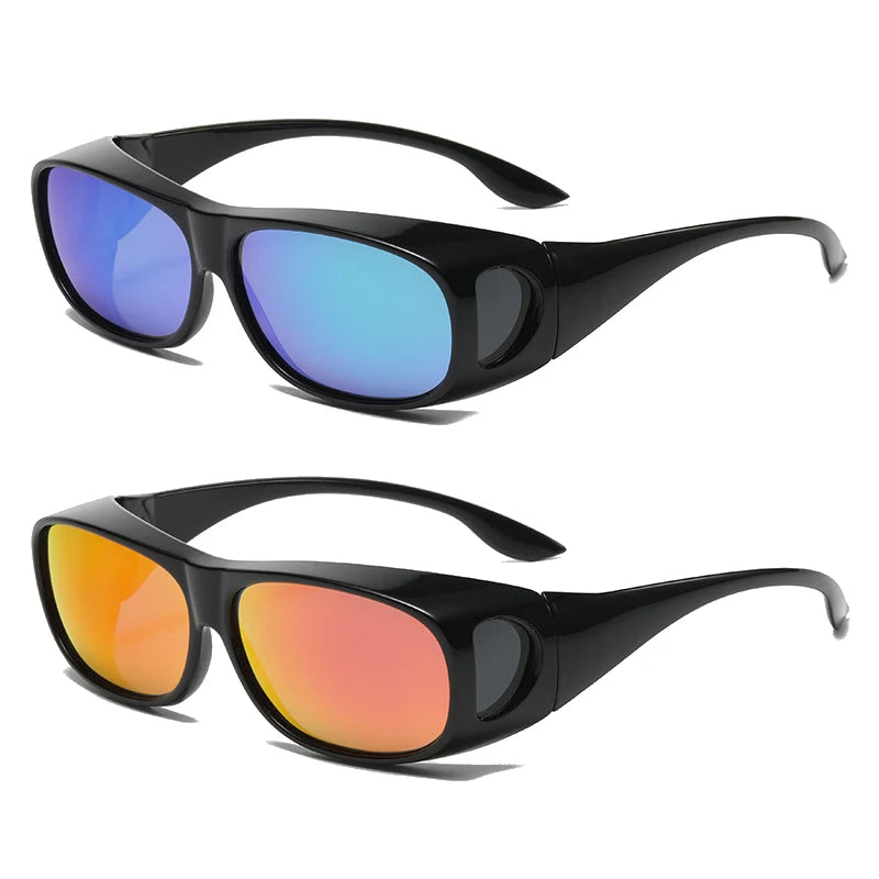 Fit Over Wrap Sunglasses Men Women Anti Glare Polarized Lens 100% UV400 Protection Driving Sport HD Night Vision Glasses