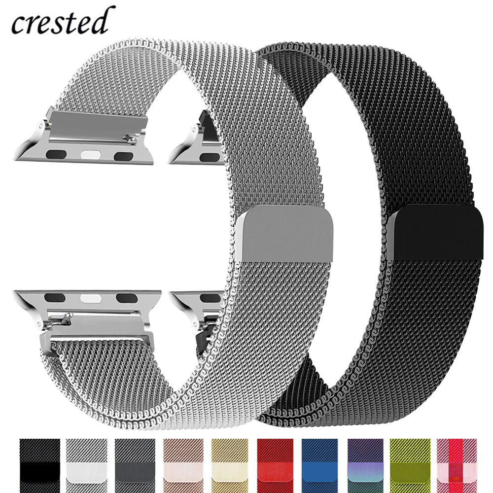 Milanese loop For apple Watch bands 44mm 40mm 45mm 49mm 41mm 38mm 42mm 44mm Bracelet iwatch Series 11 10 9 SE 8 Ultra 3 2 strap
