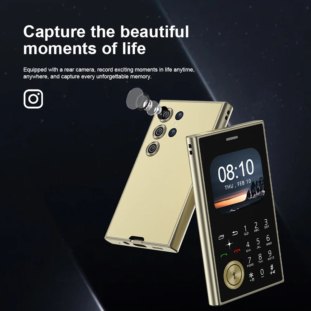 SERVO V8 Button Mobile Phone Dual SIM Standby Magic Voice Speed Dial FM Radio MP4 Player Flashlight 2G Feature Small Cellphones