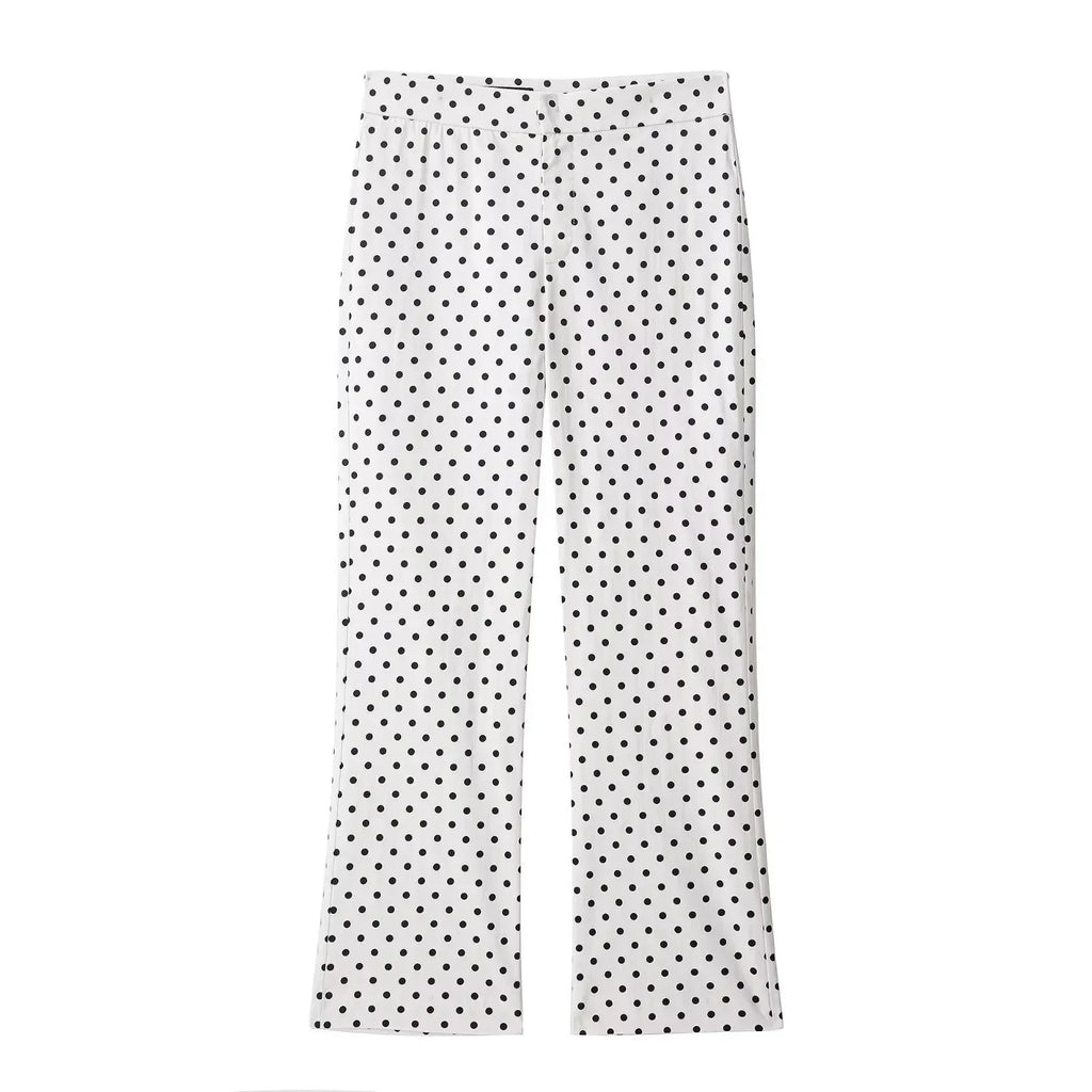 TARUXY Fashion Polka Dot Print Jacket Coat Women's Stand Collar Long Sleeved Workwear Coat Ins Hot Short Casual Female Jackets