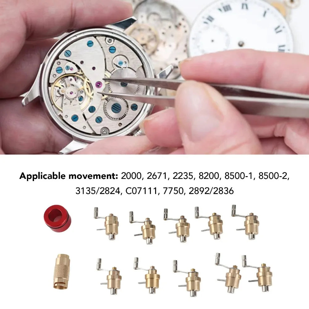 Mainspring Winder Set Brass Watch Repair Tool Wristwatch Repairing Kit DIY Watchmaker Tools Alloy Steel Watch Winding Tool