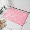 1pc Embossed Fiber Carpet, Bathroom Living Room Anti Slip Mat, Pebble Floor Mat, Household Items