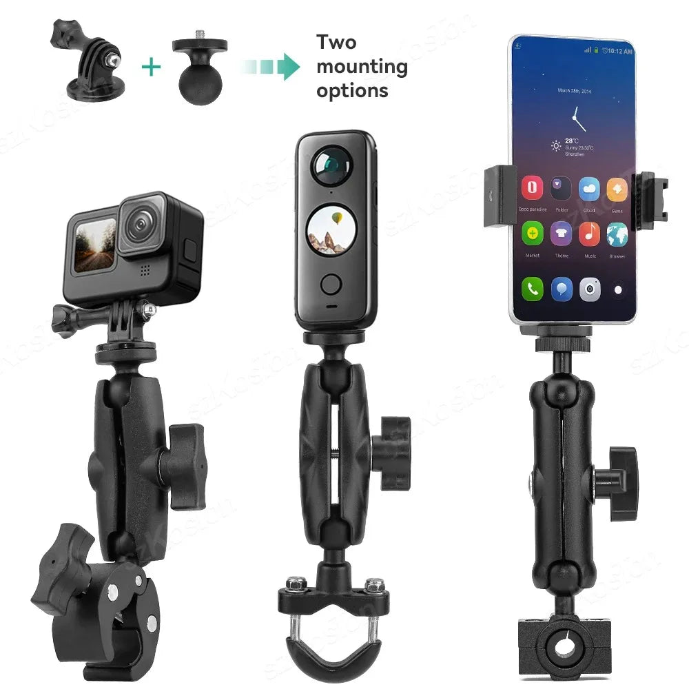 Bicycle Motorcycle Panoramic Selfie Stick Monopod Mount Handlebar Bracket For Insta360 X3 X4 X5 GoPro 13 12 11 10 DJI Accessory