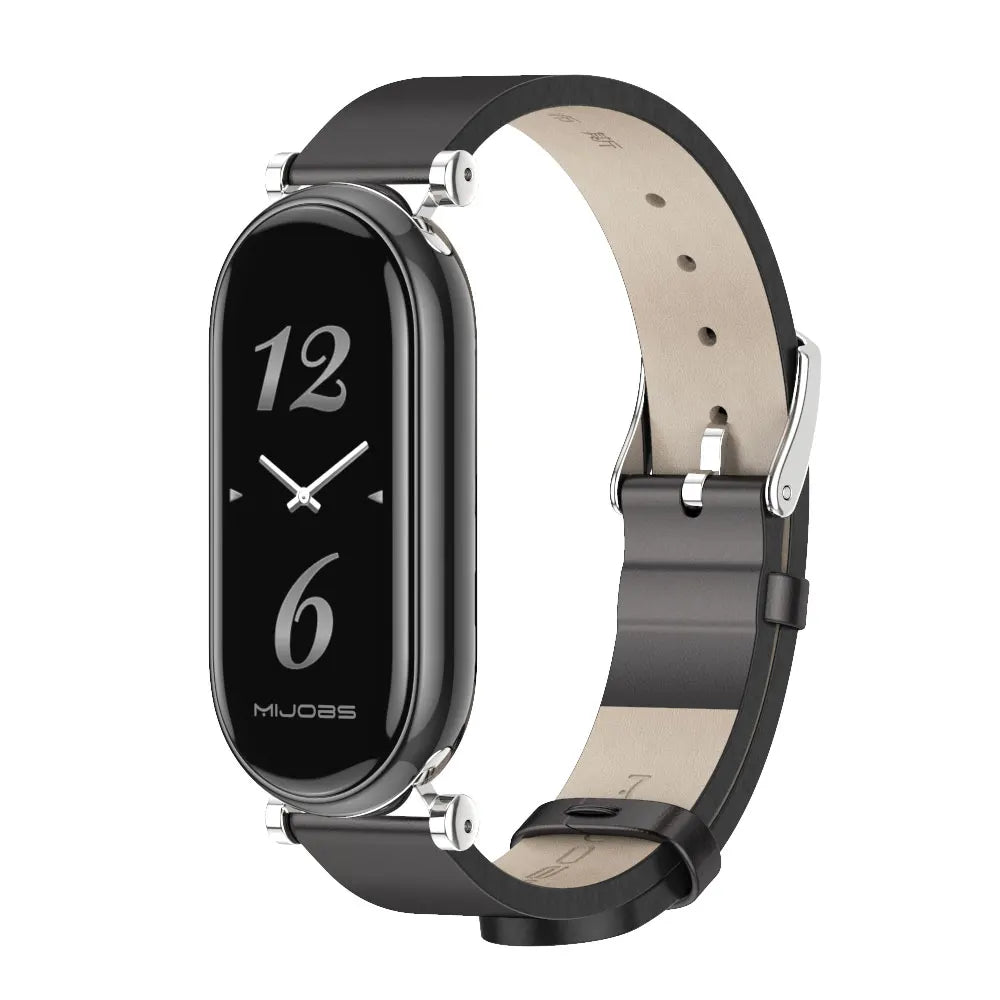 Mi Band 9 10 8 7 6 5 Strap for Xiaomi Smart Band 8 Bracelet NFC Global Version Leather Watch Band Mi 8 Wristband Miband 9 10