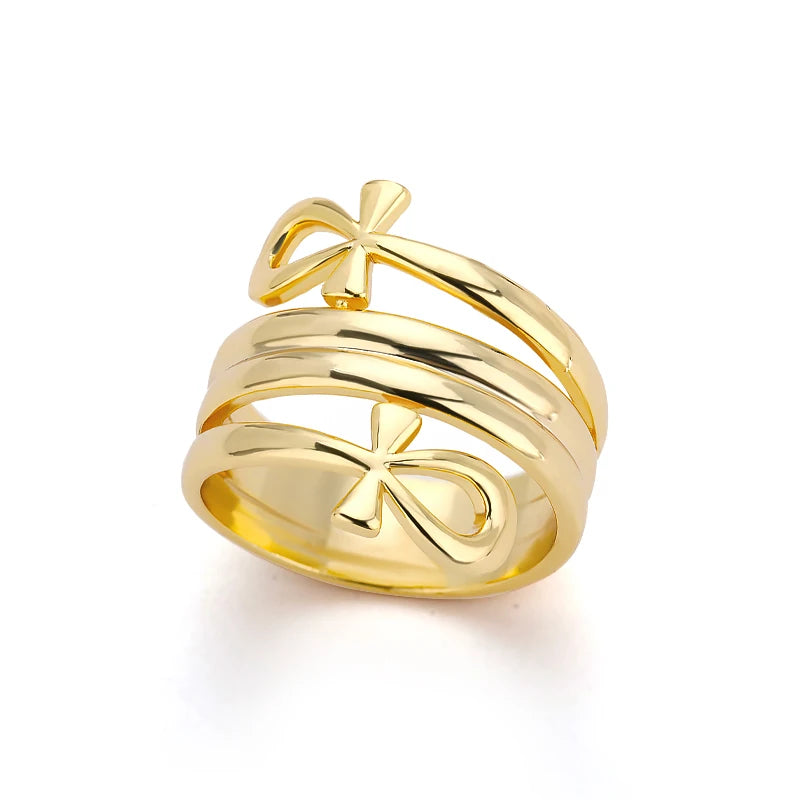 Double Coiled Queen Nefertiti Rings For Women Egyptian Jewelry Gift Vintage Stainless Steel Ring Wedding Couple Africa Ring