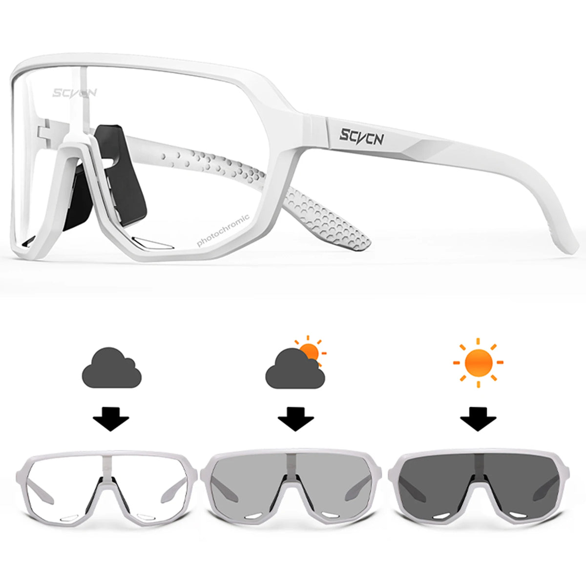 SCVCN Men Cycling Glasses Photochromic Sunglasses Mountain Bike Road Bicycle Eyewear MTB Cycle Goggles Sports UV400 Glasses Hot
