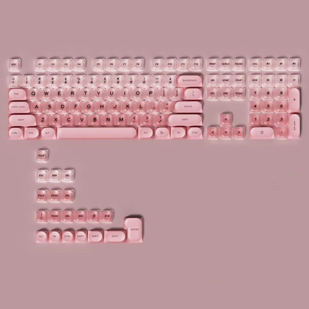 Gradient Purple Black Pink Crystal Keycaps Custom DIY for Gaming Mechanical Keyboard PBT Key Caps Set for Keyboard 68 70 80 90