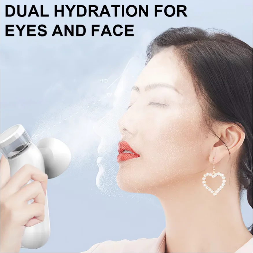 Electric Eye Massager with Nano Steam Moisturizing Spray Eye Massage Device for Dry Eye Eyes Massage Humidifier for Eye Care
