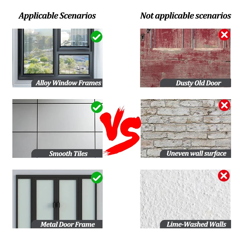 1m Home Window Water Blocking Bar Sliding Window Rain Weatherstrip Balcony Insulation Windproof Sealing Strip   Flashing Board