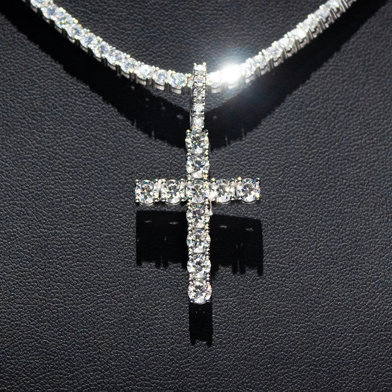 2-5mm Men Women Moissanite Tennis Chain Rose Yellow Moissanite Tennis Bracelet s925 Silver Tennis Chain For Women Men